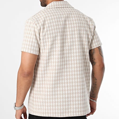 Frilivin - Sobrecamisa de manga corta beige