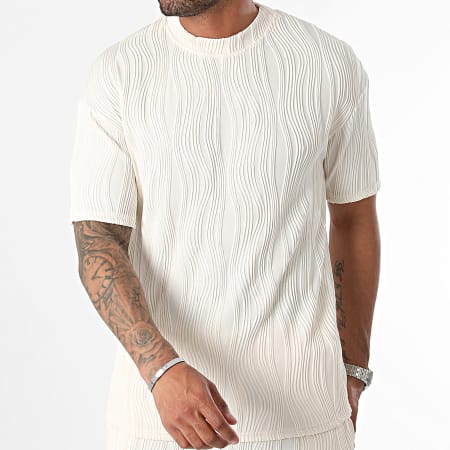 Frilivin - Ensemble Tee Shirt Et Short Jogging Beige Clair
