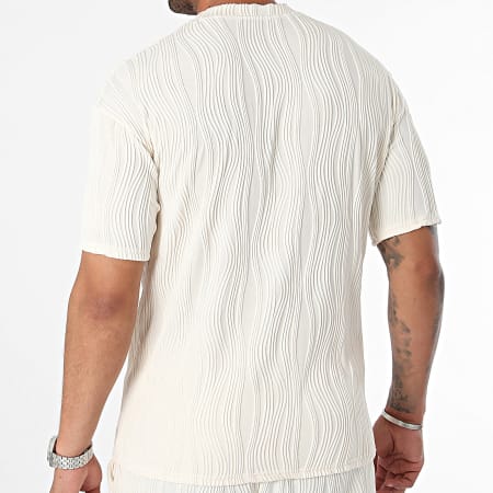 Frilivin - Ensemble Tee Shirt Et Short Jogging Beige Clair