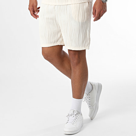 Frilivin - Ensemble Tee Shirt Et Short Jogging Beige Clair
