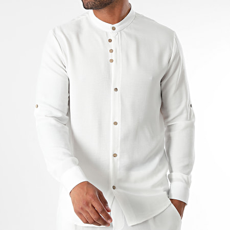 Frilivin - Ensemble Chemise Manches Longues Et Pantalon Blanc