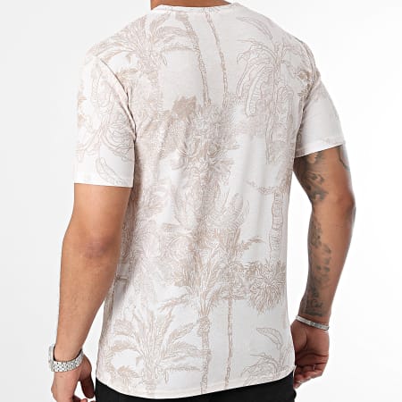 Frilivin - Tee Shirt Beige Floral