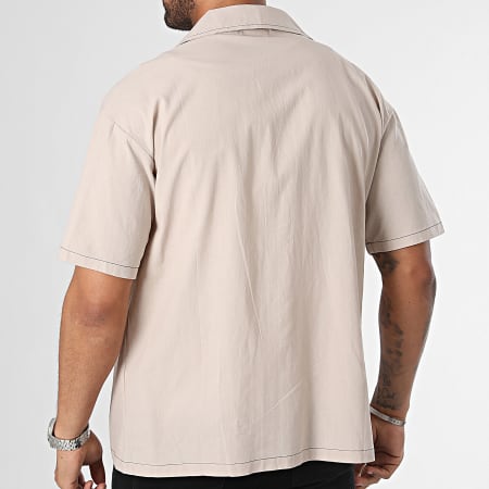 Frilivin - Beige shirt met korte mouwen