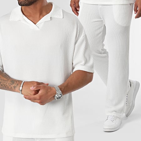 Frilivin - Conjunto de polo y pantalón de chándal Blanco