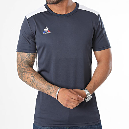 Le Coq Sportif - Camiseta N12 Match 2220002 Azul Marino Blanca