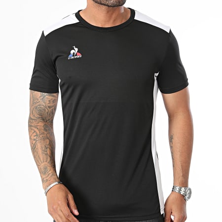 Le Coq Sportif - Tee Shirt N12 Match 2220003 Noir Blanc