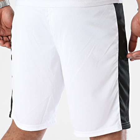 Le Coq Sportif - Short Jogging A Bandes Match 2320120 Blanc