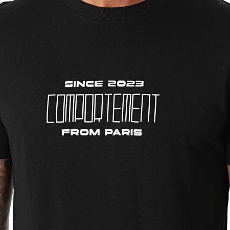 Comportement - Maglietta nera elasticizzata