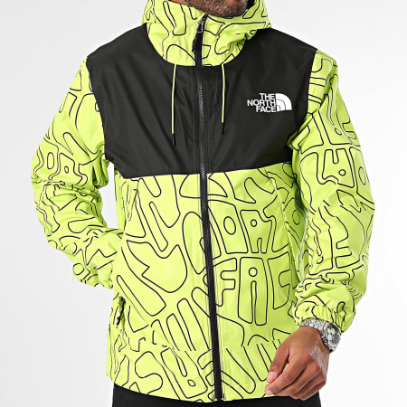 The North Face - Mountain A887DW Lime Green Hooded Zip Jacket