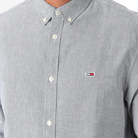 Tommy Jeans - Camisa de manga larga Entry Oxford 9134 Azul marino jaspeado