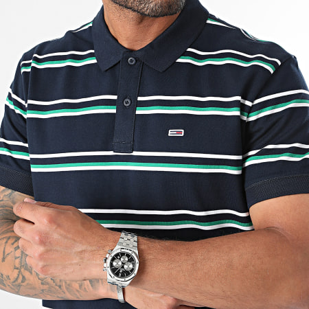 Tommy Jeans - Polo Essential a righe a manica corta 9502 Navy