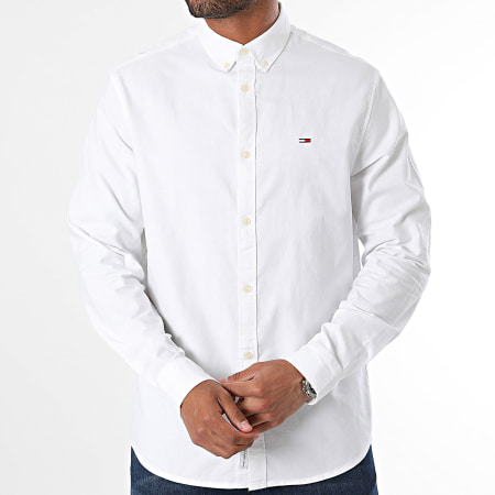 Tommy Jeans - Entry Oxford Camisa Manga Larga 9134 Blanco