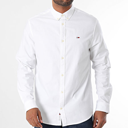 Tommy Jeans - Entry Oxford Camisa Manga Larga 9134 Blanco