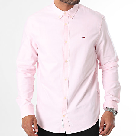 Tommy Jeans - Overhemd met lange mouwen in Oxford Instapmodel 9134 Roze