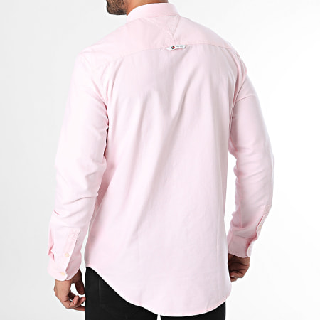 Tommy Jeans - Overhemd met lange mouwen in Oxford Instapmodel 9134 Roze