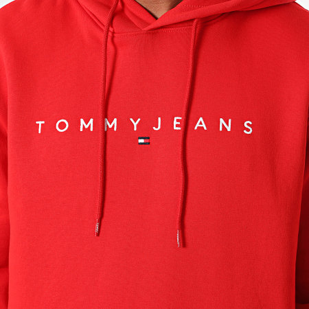 Tommy Jeans - Sweat Capuche Linear Logo 7985 Rouge