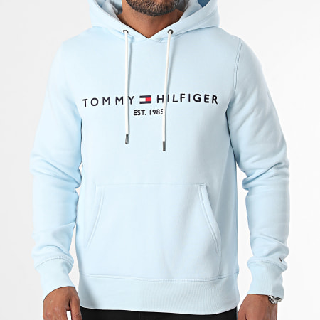 Tommy Hilfiger - Tommy Logo Sudadera con capucha 1599 Azul claro