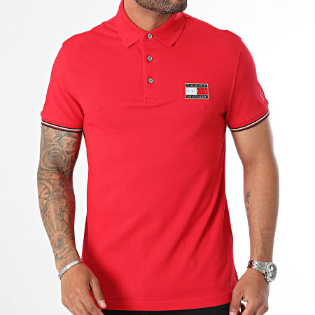 Tommy Hilfiger - Slim Flag x Paris Korte Mouw Polo 1985 7435 Rood