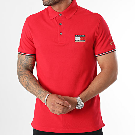 Tommy Hilfiger - Slim Flag x Paris Korte Mouw Polo 1985 7435 Rood