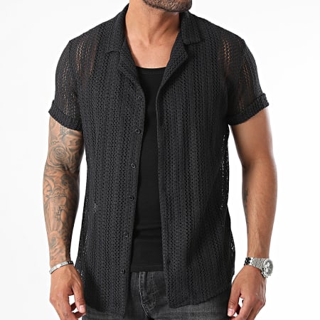 Uniplay - YC098 Camicia a maniche corte nera