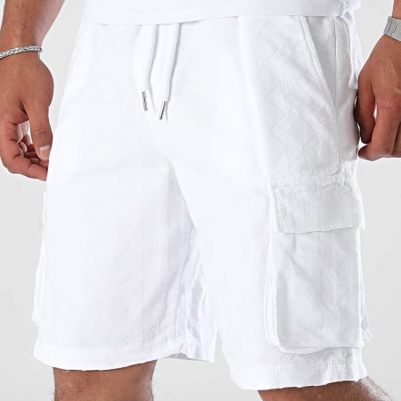 Uniplay - Pantalones cortos cargo blancos