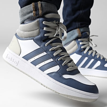 Adidas Originals - Hoops 3.0 Mid Sneakers IH0158 Footwear White Pretty Blue Putty Grey