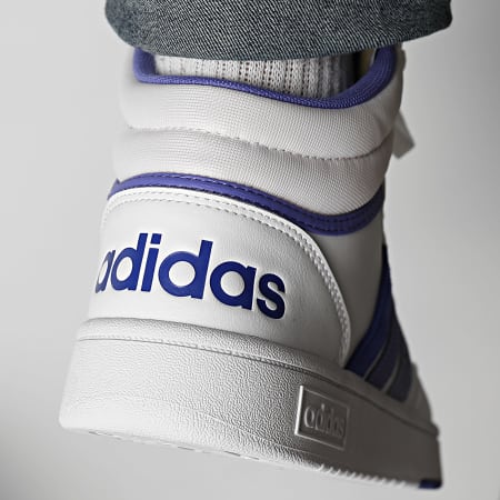 Adidas Sportswear - Baskets Montantes Hoops 3.0 Mid IH0161 Footwear White Blue Spark Seco Blue