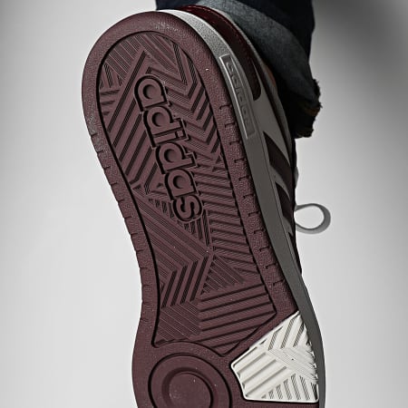 Adidas Performance - Zapatillas Hoops 3.0 IH0170 Calzado Blanco Granate Gris Dos