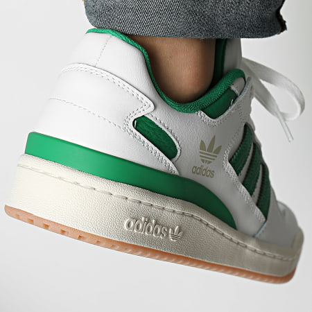 Adidas Originals - Baskets Forum Low IH7820 Footwear White Green Cloudy White