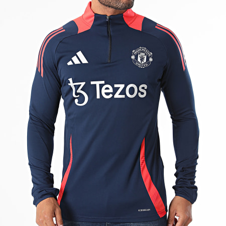 Adidas Sportswear - Maglietta sportiva a maniche lunghe del Manchester United IT4239 Blu navy