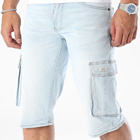 Blend - Short Cargo Jean Slim Twister 20713329 Bleu Denim