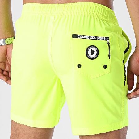 Comme Des Loups - Short De Bain Swim Jaune Fluo