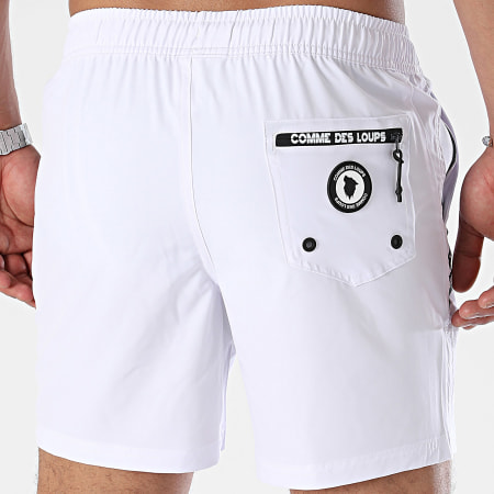 Comme Des Loups - Shorts de baño blancos