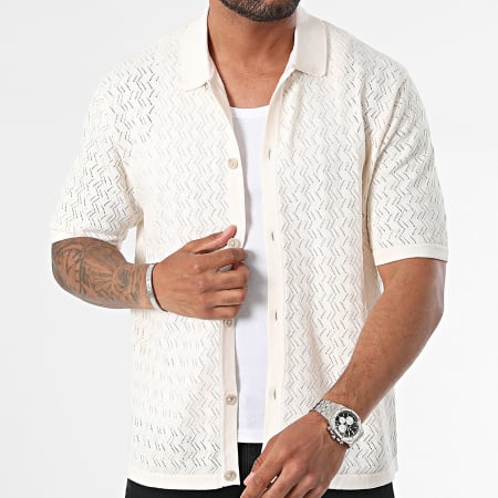 Jack And Jones - Chemise Manches Courtes Noto Beige