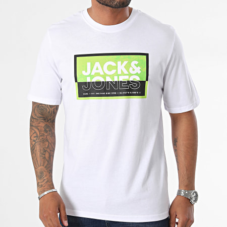 Jack And Jones - Logan Summer Print Tee Shirt Blanco
