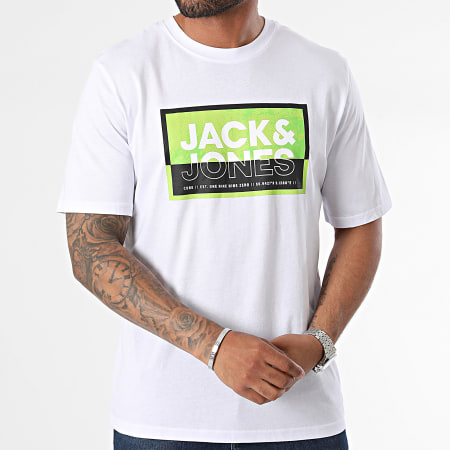 Jack And Jones - Logan Summer Print Tee Shirt Blanco