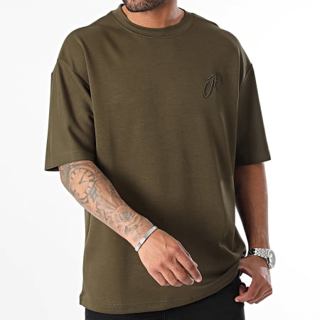 John H - T-shirt oversized groot kaki groen