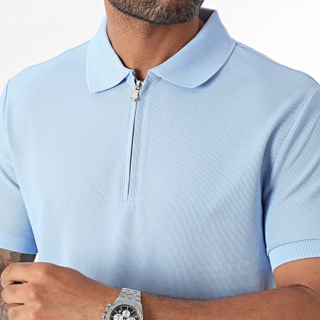 John H - Poloshirt met korte mouwen lichtblauw