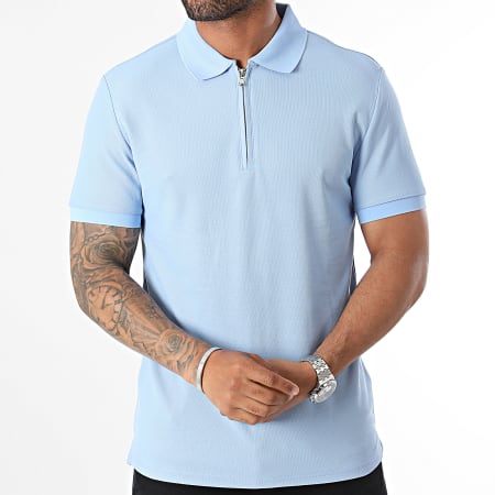 John H - Poloshirt met korte mouwen lichtblauw