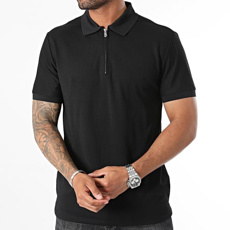 John H - Poloshirt met korte mouwen Zwart