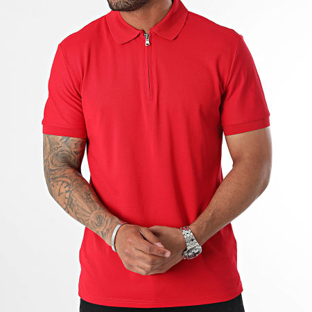 John H - Polo Manga Corta Rojo