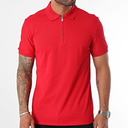 John H - Polo Manga Corta Rojo