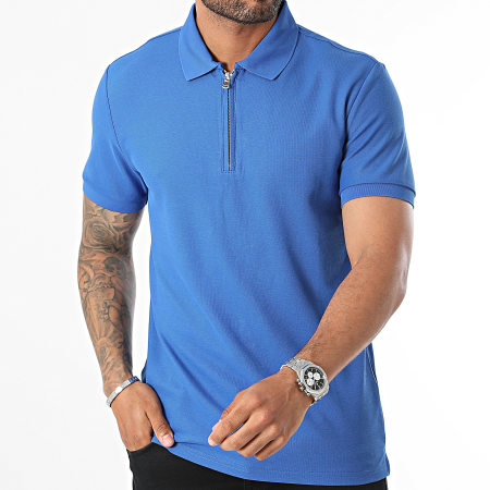 John H - Polo Manches Courtes Bleu Roi