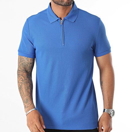 John H - Polo Manches Courtes Bleu Roi