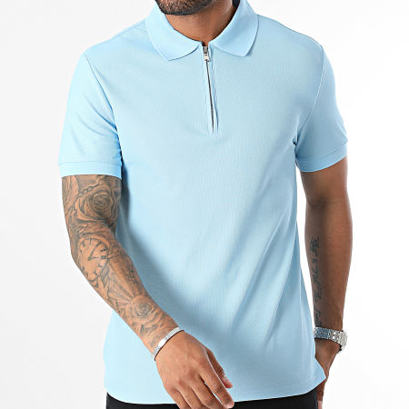 John H - Poloshirt met korte mouwen lichtblauw