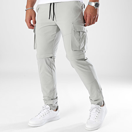 John H - Pantalon Cargo Gris