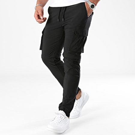 John H - Pantalones cargo negros