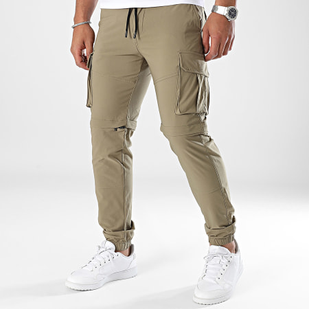 John H - Pantalones cargo verde caqui