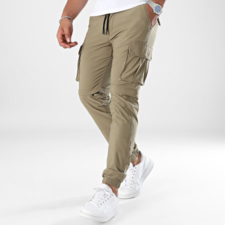 John H - Pantalones cargo verde caqui