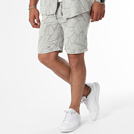 Mackten - Ensemble Chemise Manches Courtes Et Short Jogging Vert Kaki